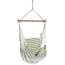 Chico Hängesessel Baumwolle weiß-grün / 1 Person 190 x 95 150 kg Baumwolle