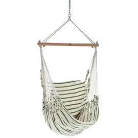 Chico Hängesessel Baumwolle weiß-grün / 1 Person 190 x 95 150 kg Baumwolle