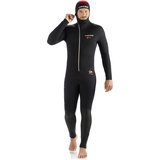 Cressi Diver Man All-in-One - Einteiliger Ultrastretch Neoprenanzug zum Tauchen, Herren 5mm, Schwarz/Rot, L