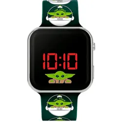 BRANDUNIT MNL4034 Accutime LED-Kinderuhr The Mandalorian Baby-Yoda (grün)