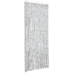 vidaXL Insektenschutz-Vorhang Hell- und Dunkelgrau 90x220 cm Chenille