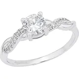 s.Oliver s.Oliver Ring für Damen, Sterling Silber 925, Zirkonia (synth.) Ringe Weiss
