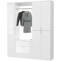 inn.furn SystemX Garderobenschrank 152 x 193 x 34 cm weiß
