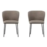 Livetastic Stuhl, Braun, Schwarz, Metall, Textil, zylindrisch, 53x77x60 cm, Esszimmer, Stühle, Esszimmerstühle, Vierfußstühle