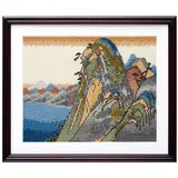 OM System Olympus Thread Kreuzstich Stickpackung Blick auf den See (Hakone) von Ando Hiroshige, Zählmuster