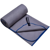 Cressi Schnelltrockentuch, Mikrofaser Unisex-Sporthandtuch für Erwachsene, Grau/Blau, 160 x 80 cm
