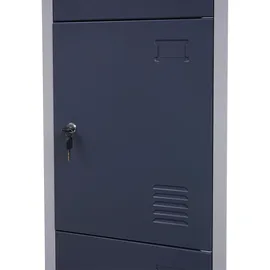 Mendler Schließfach Boston T163 180 x 38 x 45 cm Grau