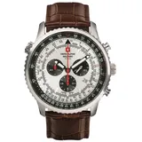 Swiss Alpine Military Herren Uhr Chronograph Analog Quarz 7078.9532SAM Leder