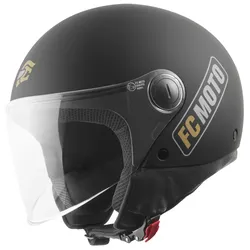 FC-Moto Square-RS Jet Helm, zwart-goud, L Voorman