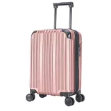 InterGo Rosagold M Handgepäck Harteschalenkoffer Koffer Reisekoffer Trolley TSA-Zahlenschloss