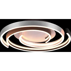 Trio 641910205 LED-Deckenleuchte Caya 1x58W | 6800lm | 2300K+3000K+4000K - DIP-Schalter, 3-Phasen-Dimmung, Aluminium