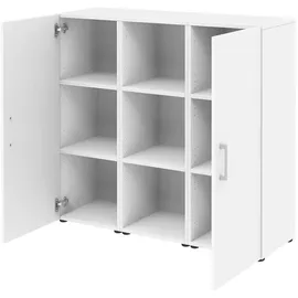 Röhr-Bush Röhr Aktenschrank, Weiß, Holzwerkstoff, Rechteckig, 120x107.2x34.4 cm, Arbeitszimmer, Aktenschränke
