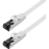 Maxtrack TI55-1L RJ45 Patchkabel CAT 8.1 U/FTP 1m Weiß flach