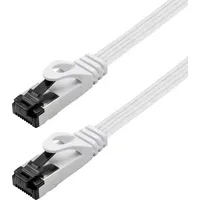 Maxtrack TI55-1L RJ45 Patchkabel CAT 8.1 U/FTP 1m Weiß flach