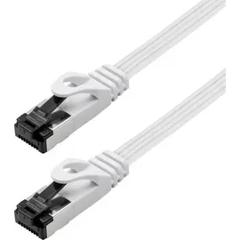 Maxtrack TI55-1L RJ45 Patchkabel CAT 8.1 U/FTP 1m Weiß flach