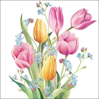 Ambiente Home Ambiente Serviette Tulpen Bouquet 5 oder 20