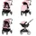 Chipolino 3 in 1 Kombikinderwagen Linea, Sportsitz, i-Size Babyschale, Babywanne rosa - Rosa