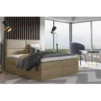 99rooms Merino Boxspringbett Velours JASMINE 200x200 cm Creme