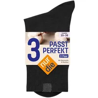 Nur Die Passt Perfekt Socken schwarz Gr. 35-38