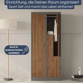 Jan Nowak OSLO Garderobenschrank 185 x 80 x 45 cm Weiß-Sonoma Eiche