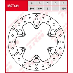 TRW Bremsscheibe MST439