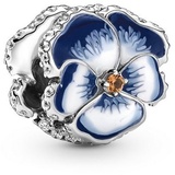 Pandora Charm "Blaue Garten-Stiefmütterchen Blume" Silber