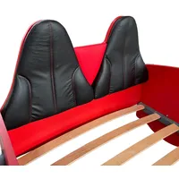 Aileenstore Autobett, Rot, Holzwerkstoff, nicht einzeln stellbar,Rechteckig, 90x200 cm, Kinder- & Jugendzimmer, Kindermöbel, Kinderbetten, Spielbetten