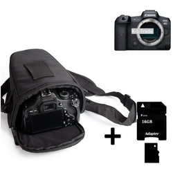 K-S-Trade Kameratasche für Canon EOS R5, Schultertasche Colt Kameratasche Systemkameras DSLR DSLM SLR schwarz