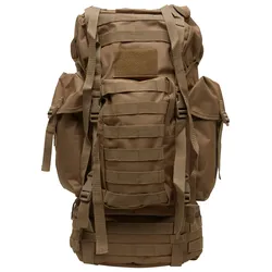 Rucksack BRANDIT "Brandit Accessoires Kampfrucksack Molle", Gr. one size, braun (camel), Polyester, Rucksäcke