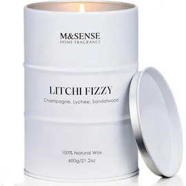 luxuskollektion Duftkerze 600 g Litschi Fizzy weiß