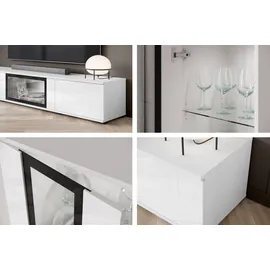 INOSIGN »Caro, stehend und hängend montierbar« Komplett-Set, Vitrine Türanschlag links/rechts wechselbar, 4 Stk. tlg., weiß