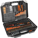 Bohrer-set, 246-teiliges Schraubendreher-bit-set Für Akku-bohrschrauber, Kombi-set Für Holz, Metall, Mauerwerk Und Zement, Orangefarbener Koffer