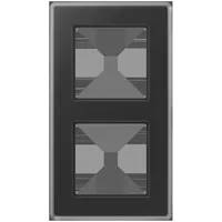 Jung Glasrahmen 2fach AV 582 GLM SW