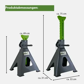 Trutzholm Unterstellbock Stahl 490-750 mm grün 12 Tonnen