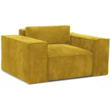 Makamii Schlafsessel, Currygelb, Textil, 1-Sitzer, 157x81x113 cm, Hergestellt in Europa, Oeko-Tex®, Wohnzimmer, Sessel, Schlafsessel