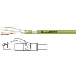 Helukabel RJ45 Netzwerkkabel, Patchkabel CAT 5e SF/UTP m Grün PUR-Mantel, Geflechtschirm, Folienschirm, flexibler