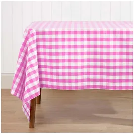 Homescapes Tischdecke Vichy-Karo 137 x 178 cm Pink