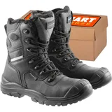 Arbeitsstiefel 45 Schaufel Winter hoch Leder isoliert SNOWS S3 SRC - Schwarz - 45