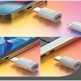 4smarts USB-C auf Lightning Adapter 0,1 m Weiß
