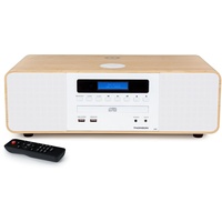 Thomson MIC201IDABBT Home-Stereoanlage Heim-Audio-Mikrosystem Weiß, Holz 60 W - Home-Stereoanlagen (Heim-Audio-Mikrosystem, Weiß, Holz, 60 W, DAB+,FM, Automatischer Suchlauf, Digital)
