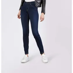 Skinny-fit-Jeans MAC "Dream Skinny", Damen, Gr. 40, Länge 34, blau (schwarz washed), Jeans, Obermaterial: 65% Baumwolle, 31% Polyester, 4% Elasthan, casual, sehr figurbetont lang, Jeans, in hochelastische Qualität für den perfekten Sitz