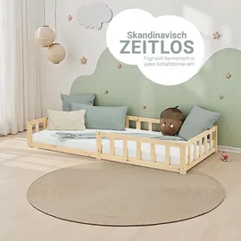 Homestyle4u Kinderbett Homestyle4u 90 x 200 cm Kiefer massiv natur
