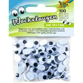 Folia Wackelaugen oval 100 St.