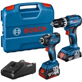 Bosch Professional 18V System Combo Kit: Drehschlagschrauber GDR 18V-200 + Schlagbohrschrauber GSB 18V-45 (inkl. 2.0Ah Akku, 4.0Ah Akku, Ladegerät GAL 18V-40, L-Case) - Amazon Exclusive Set Set