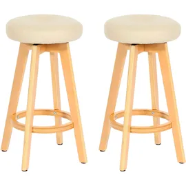 MCW Barhocker Boras 2er-Set drehbar  Creme