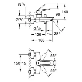 Grohe Start Einhandwannenmischer Chrom