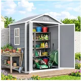 Outsunny Gerätehaus Pultdach 1,83 x 1,34 m Grau