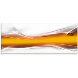 Glasbild ARTLAND "Kreatives Element", gold (farbe bild(er): goldfarben), B:125cm H:50cm, Bilder, in verschiedenen Größen