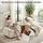 Homcom Relaxsessel Gepolstert 91 x 104 x 93 cm Weiß mit Liegefunktion