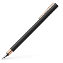 Faber-Castell Neo Slim Metall, Federbreite B, schwarz mit rosegold